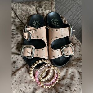 Kurt Geiger pink sandals